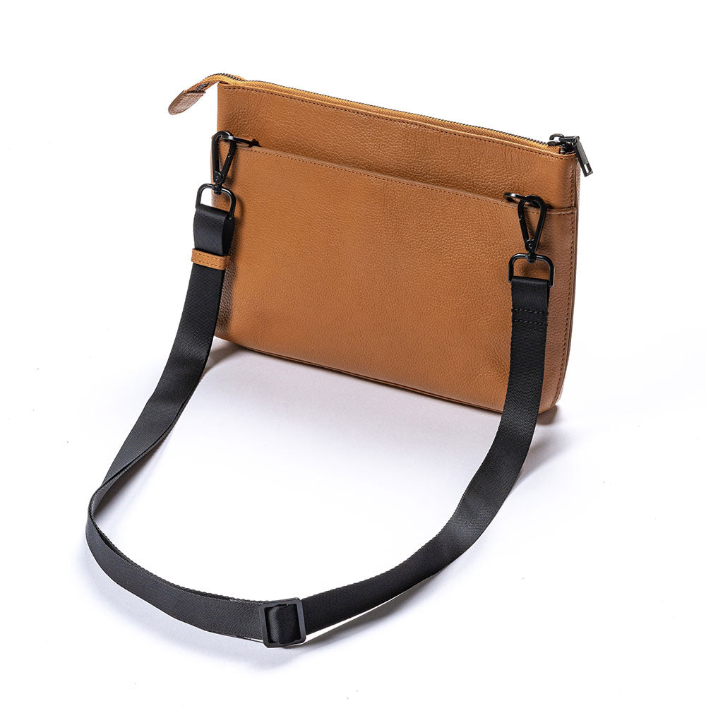 本革/フルグレインレザー スキミング防止機能付き サコッシュ