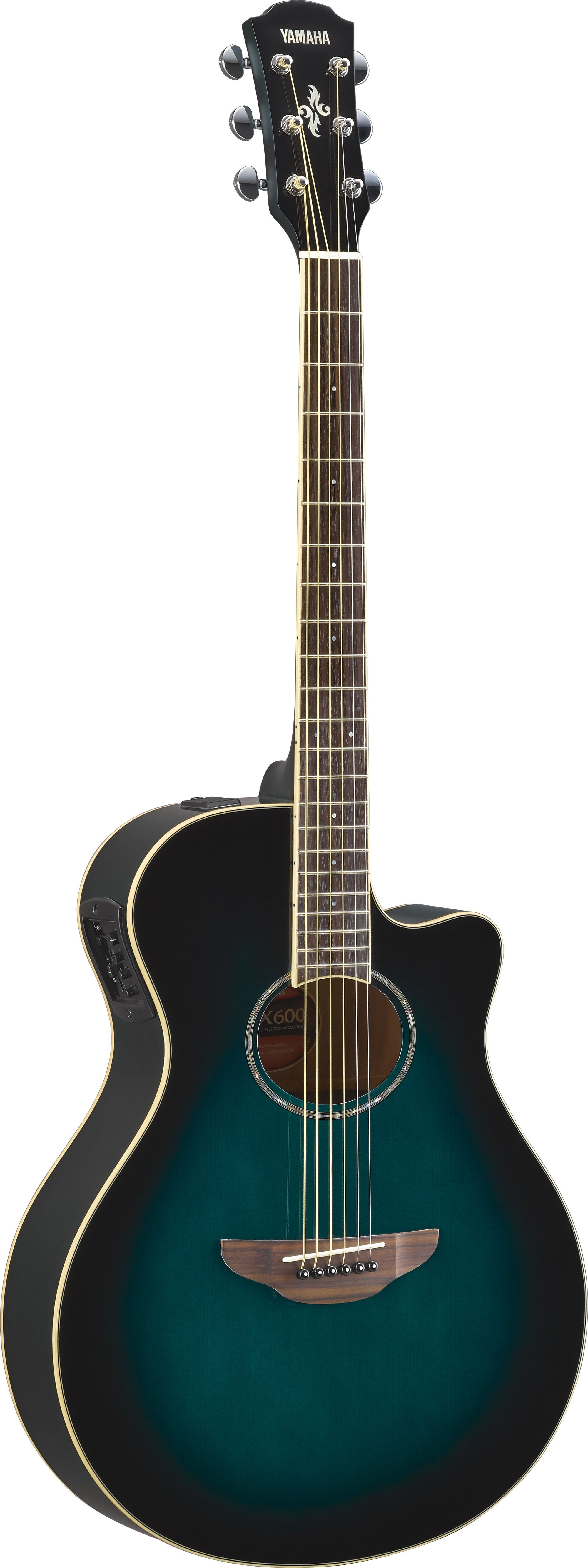 Yamaha APX600 Oriental Blue Burst Thinline Acoustic Electric