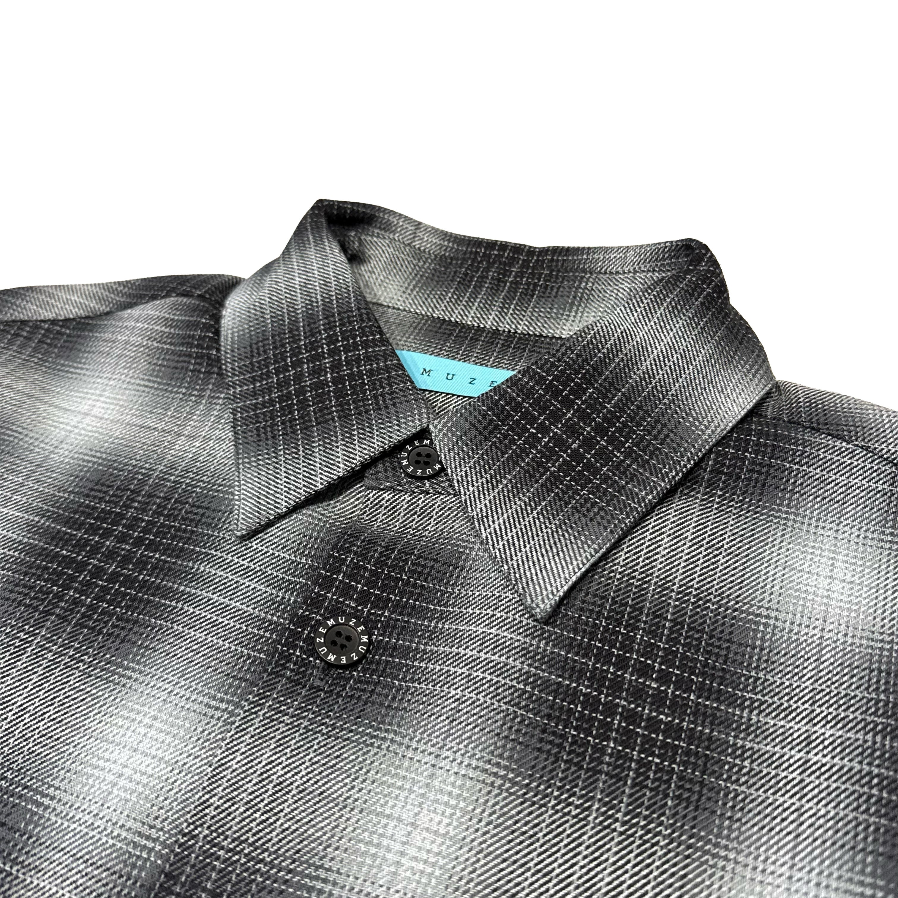 MUZE TURQUOISE LABEL - 【INDIGO TWILL CHECK SHIRT(BLACK)】ミューズ