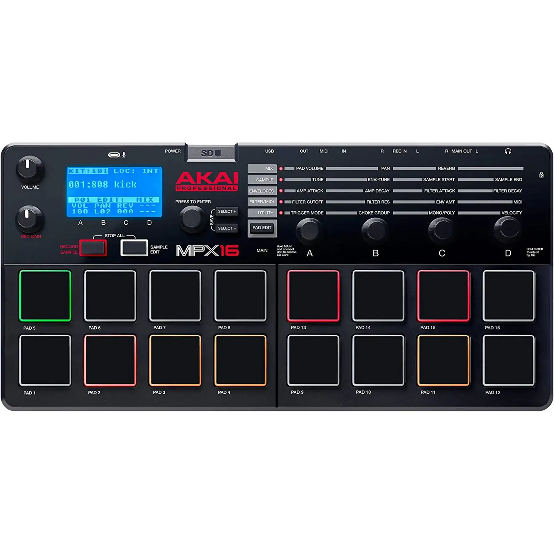 AKAI MPX16 Sample Pad Midi Controller | Müzik Üssü