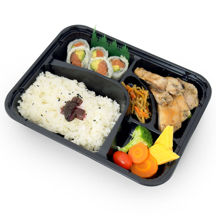 TZ-306 PP Black Takeout Bento Box 10.4