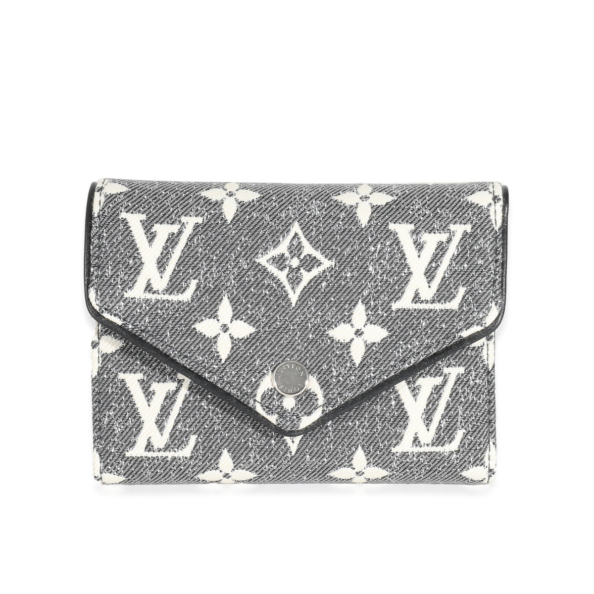 Louis Vuitton Black Denim Monogram Jacquard Victorine Wallet