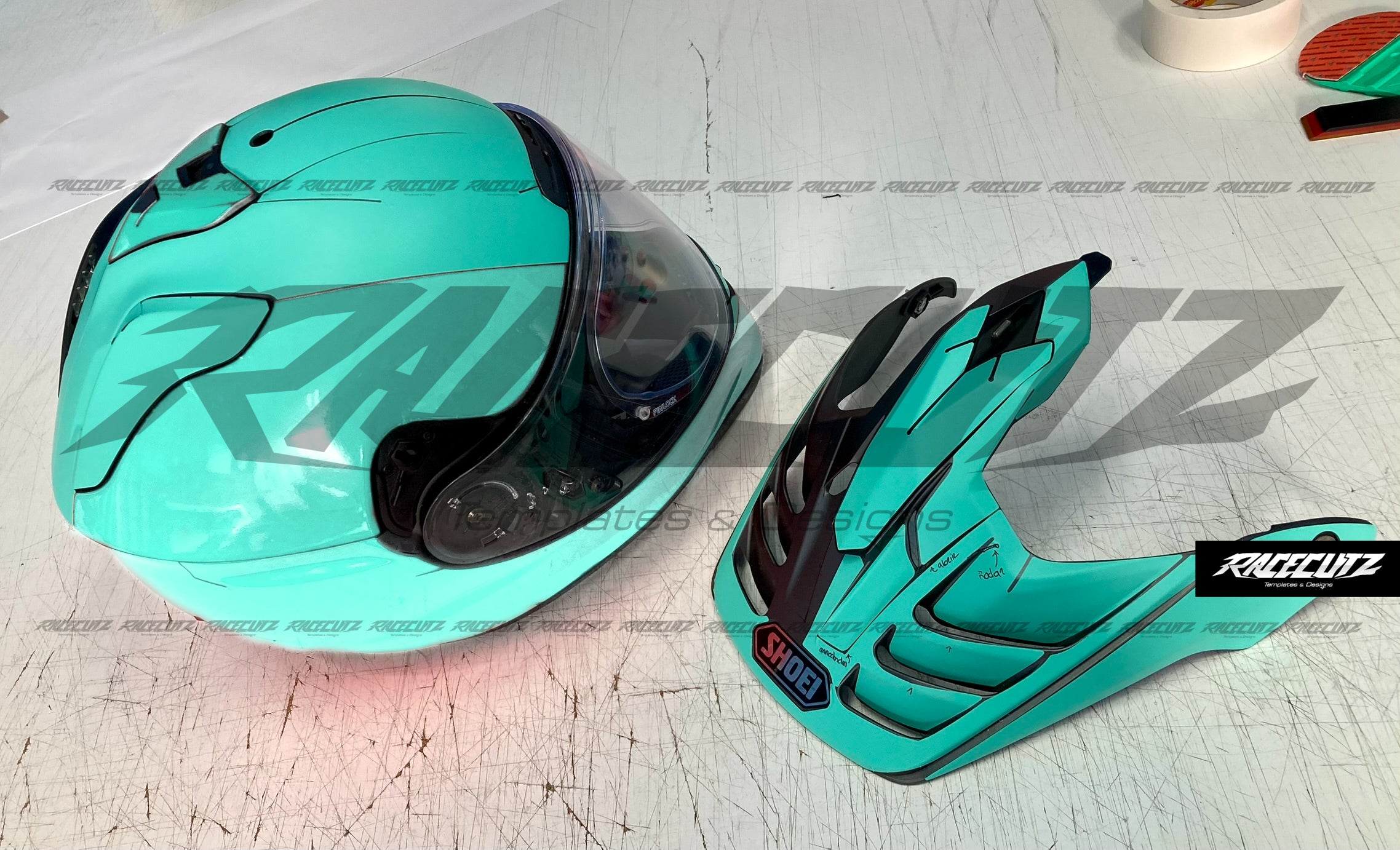 SHOEI HORNET ADV - SIZE XLARGE & XXLARGE TEMPLATE – RaceCutz