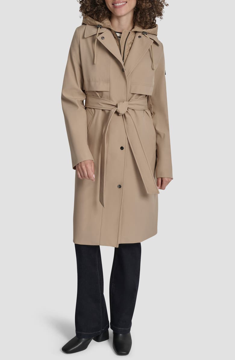 DKNY Softshell Hooded Trench Coat | Nordstromrack