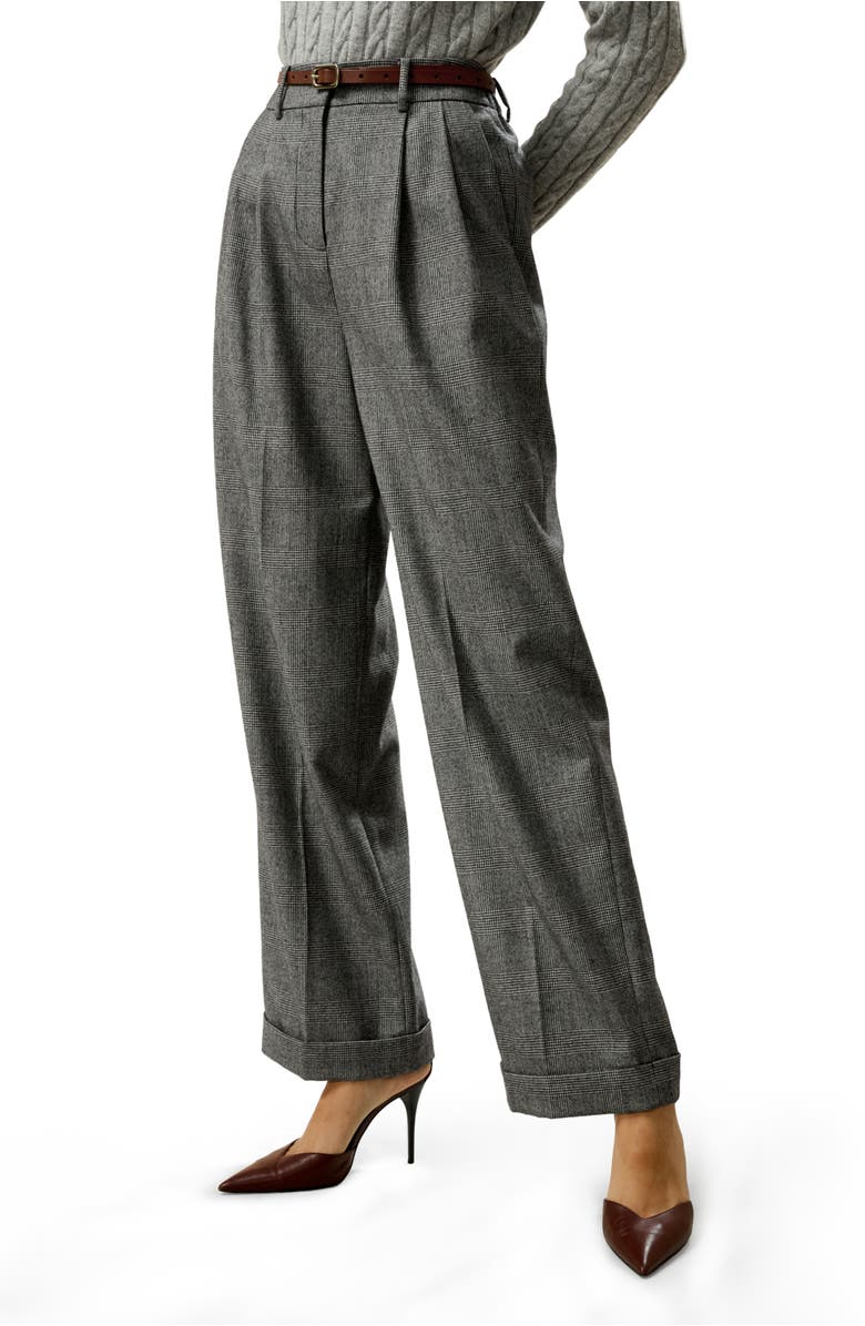Lilysilk Wide Leg Wool-flannel Suit Trousers | Nordstrom