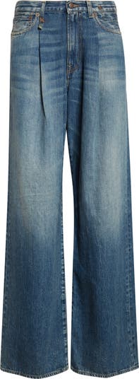 R13 Damon Pleated Wide Leg Jeans | Nordstrom