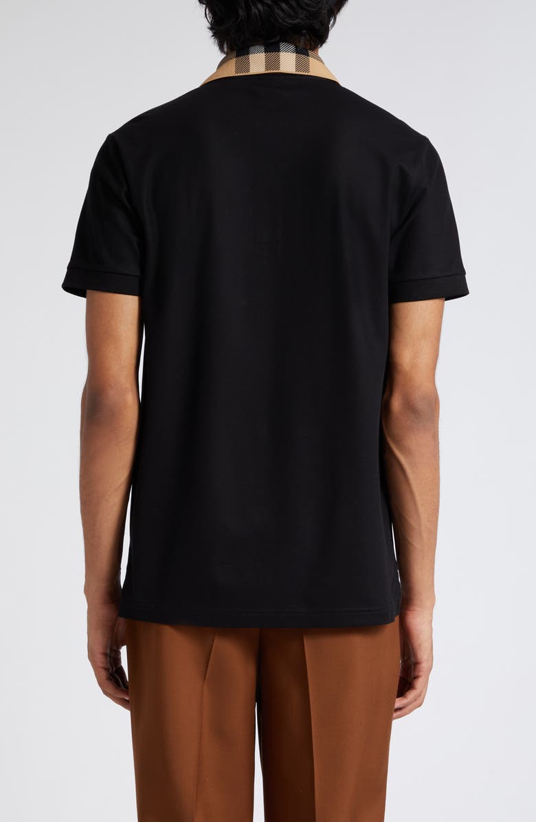 Burberry Cody Check Collar Cotton Piqué Polo | Nordstrom