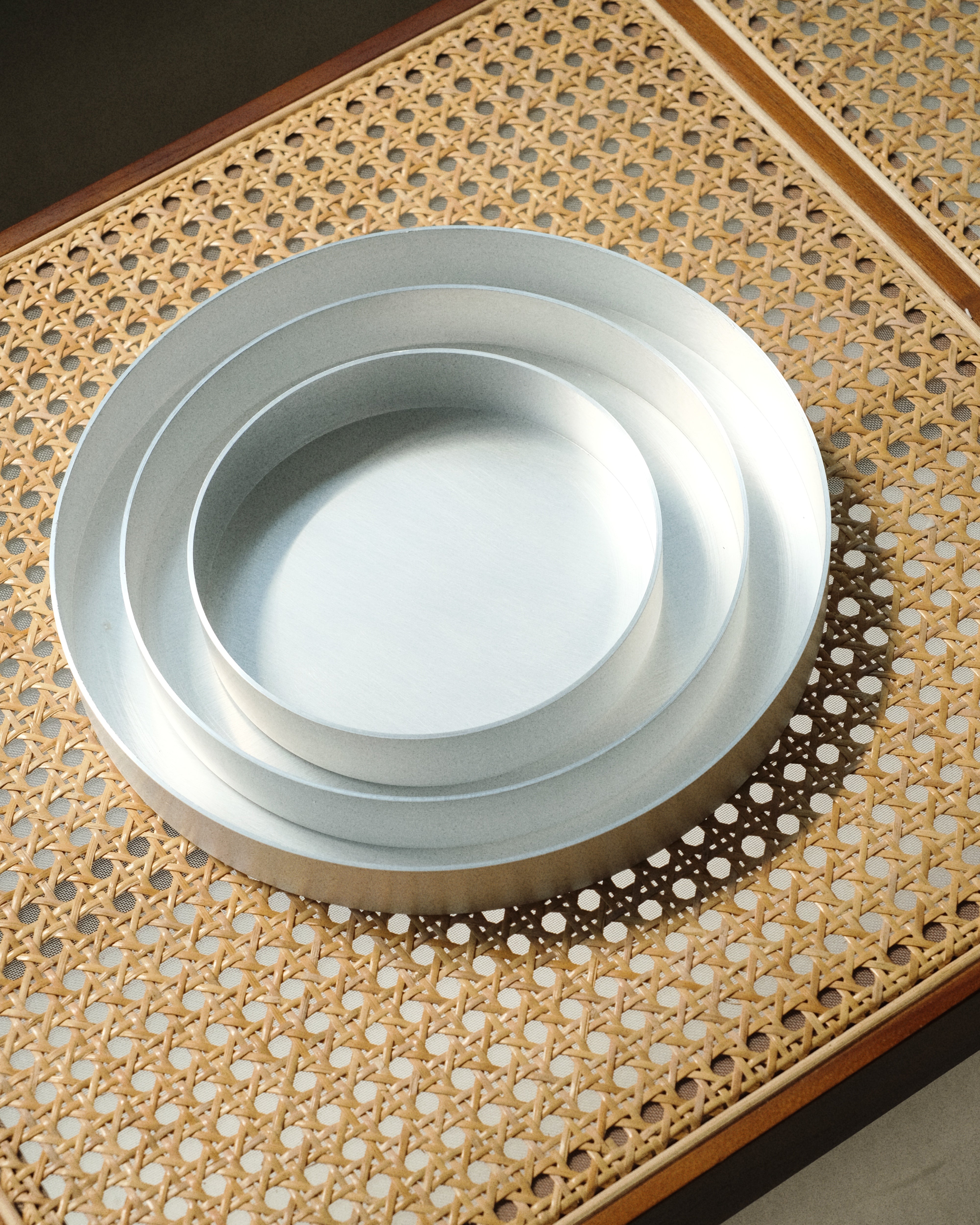 最短翌日配送】Aluminum Tray 直径15.5~25.5cm アルミトレイ シルバー