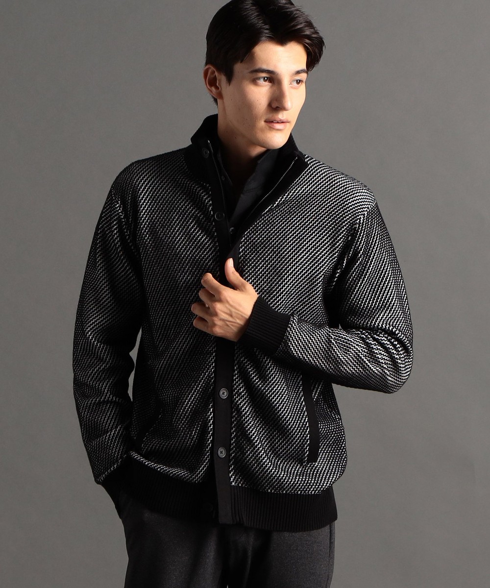 ジオメトリックジャカード ニットブルゾン｜カーディガン｜ニコル公式