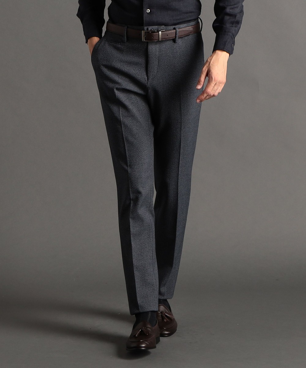 ex/tra】VISLY ハウンドトゥース セットアップスラックス｜パンツ