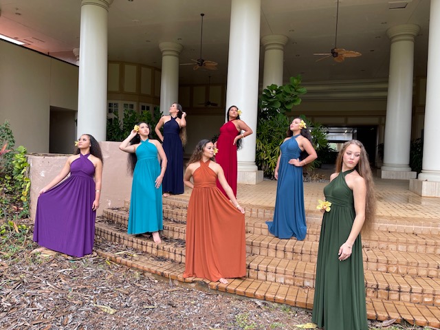 バーガンディ ハルター ネック ドレス XS バーガンディ ハルター