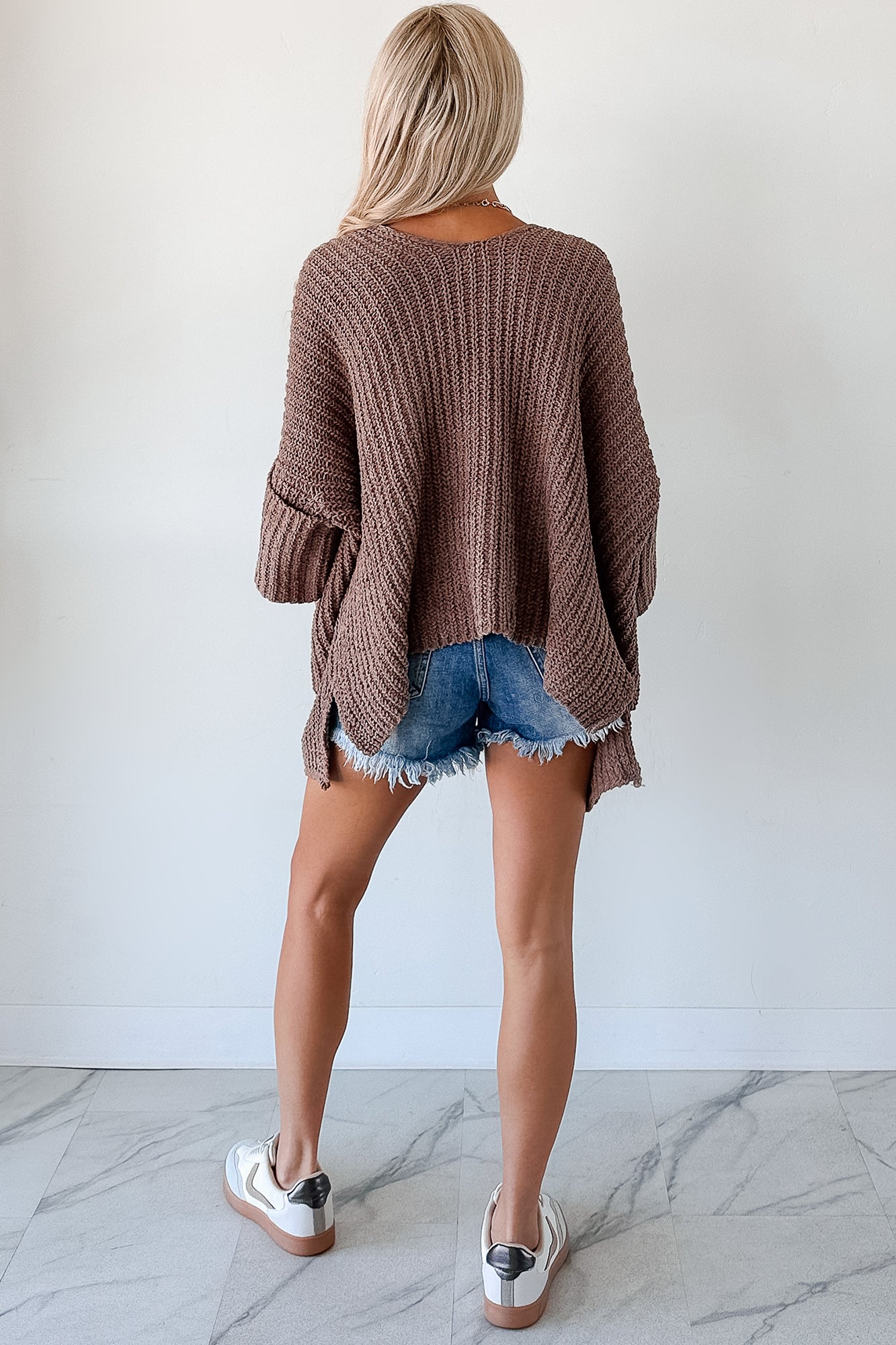 Quiet Times Cuffed Sleeve POL Cardigan (Chocolate) · NanaMacs