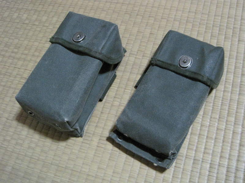 陸上自衛隊 64式小銃 弾納・1本用＆2本用 (ODビニロン製・実物