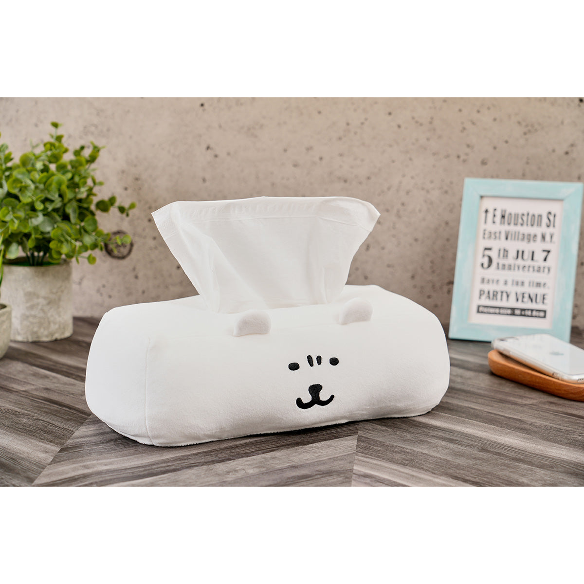 ナガノマーケット ナガノのくま ぬいぐるみティッシュカバー（ムン