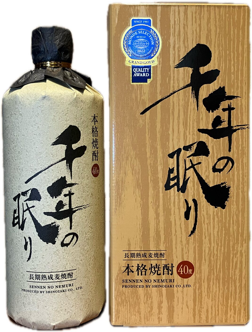 福岡県 篠崎 麦焼酎 千年の眠り 40度 720ml 日本酒・焼酎、調味