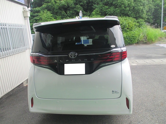 40系アルファードにダークスモーク15% のフィルム施工 - アネスト