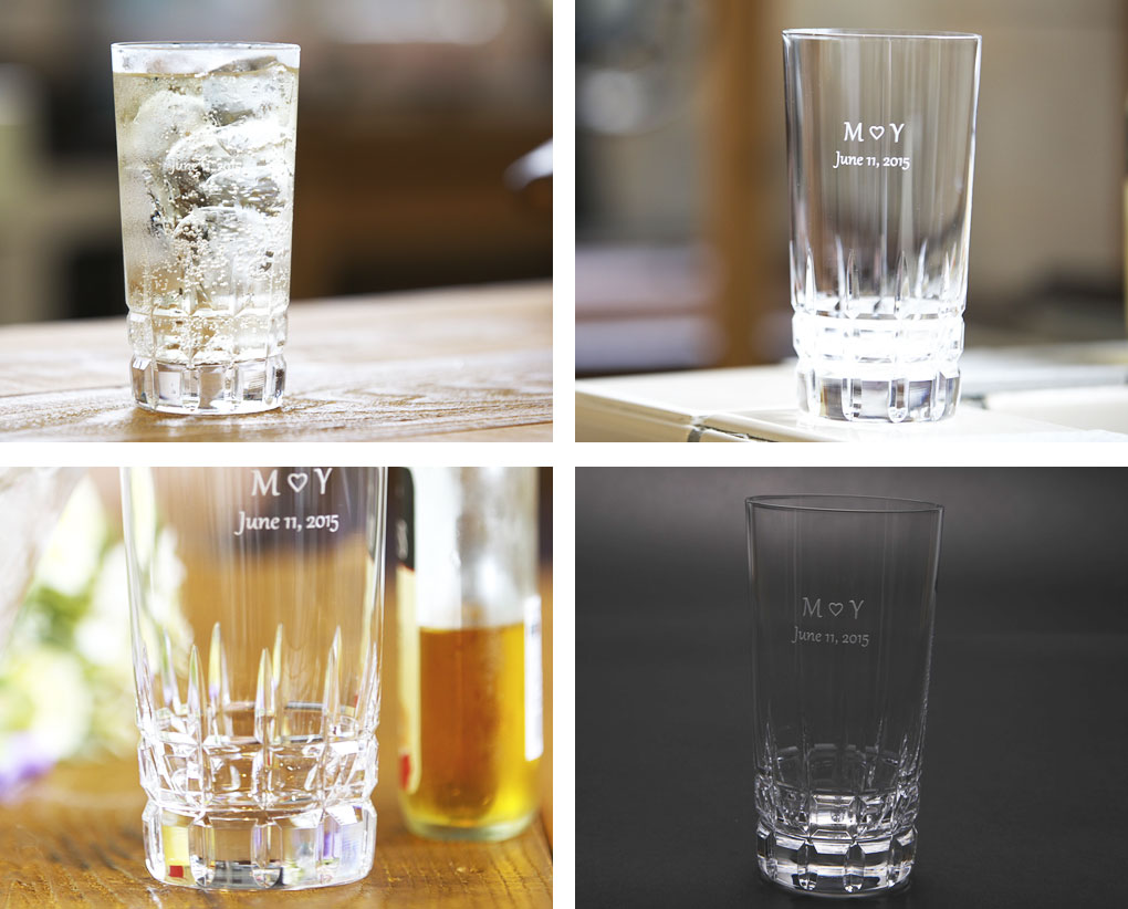 オリジナルハイボールグラス ダイヤカット [手描き・オリジナル