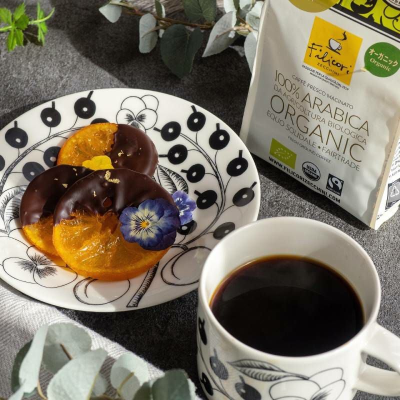 コーヒー豆 粉180g 本場イタリア 有機栽培、フェアトレードのアラビカ