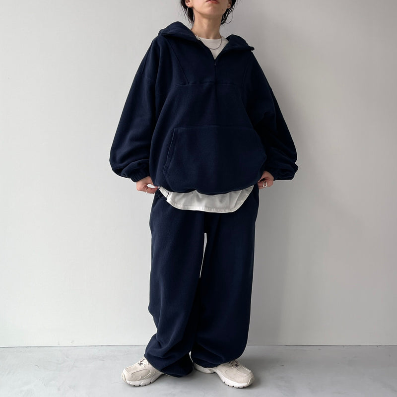 relax silhouette fleece set up / navy（リラックスシルエット