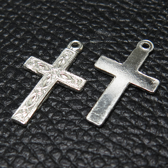 クロス チャーム 十字架 【A】シルバー SV925 17mm×10mm （50個）