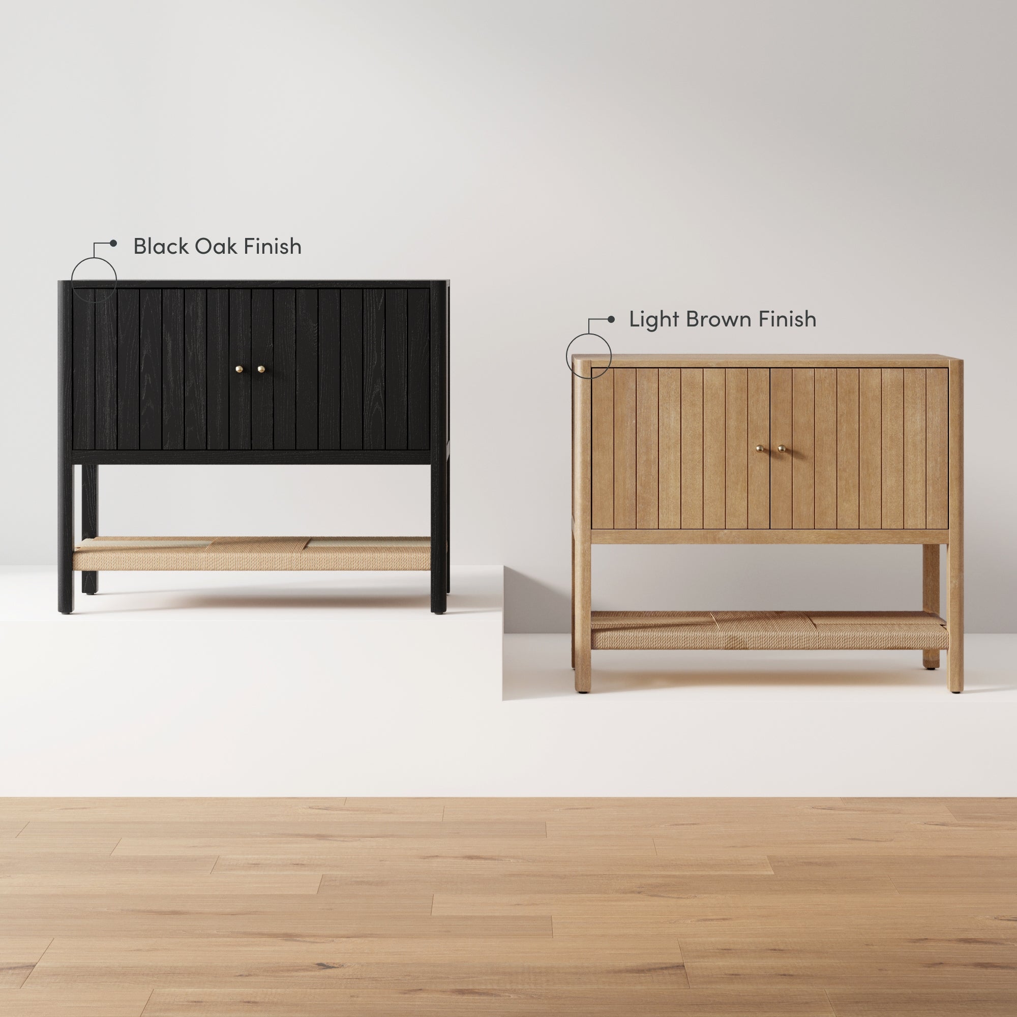 Meads Mid-Century Grooved Door Storage Cabinet | Nathan James