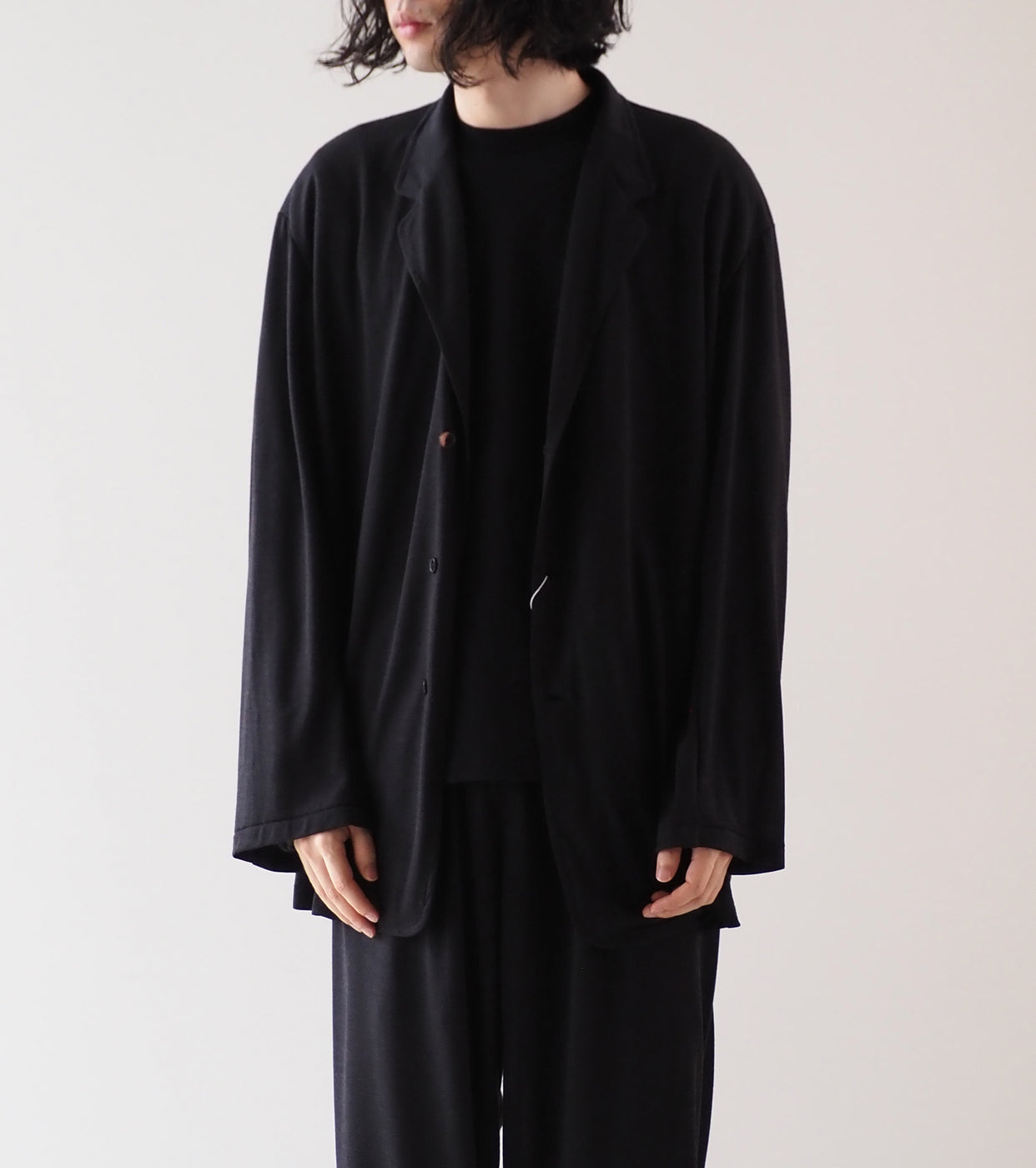 COMOLI サマーウール ジャケット , Charcoal – Navyblue