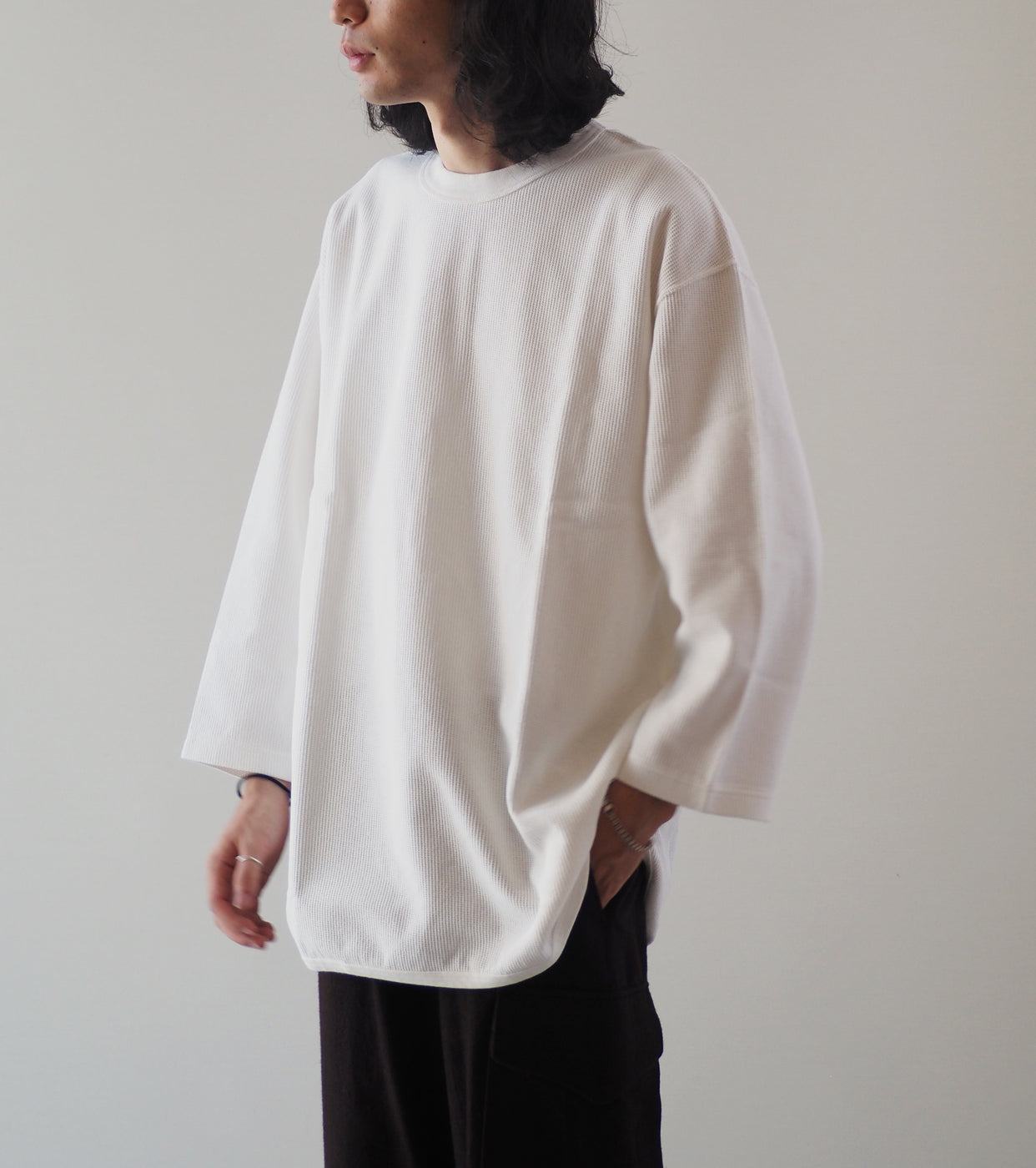 Blurhms Root Stock Rough&Smooth Thermal Baseball Tee,White – Navyblue