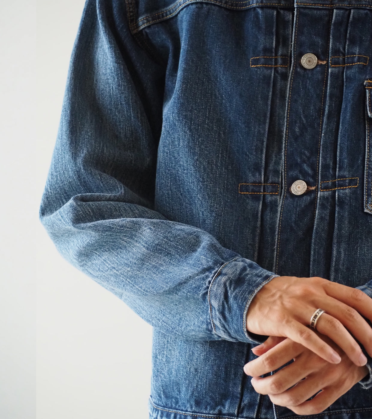 CIOTA 本藍スビン 13.5oz シングルポケット デニムジャケット , Medium