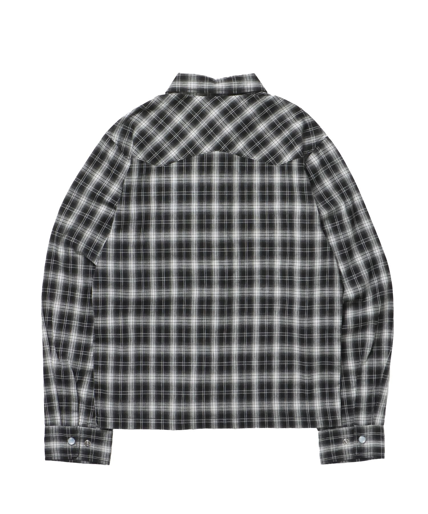 sqnz（エスキュンズ）】ウエスタンチェックロングスリーブシャツ