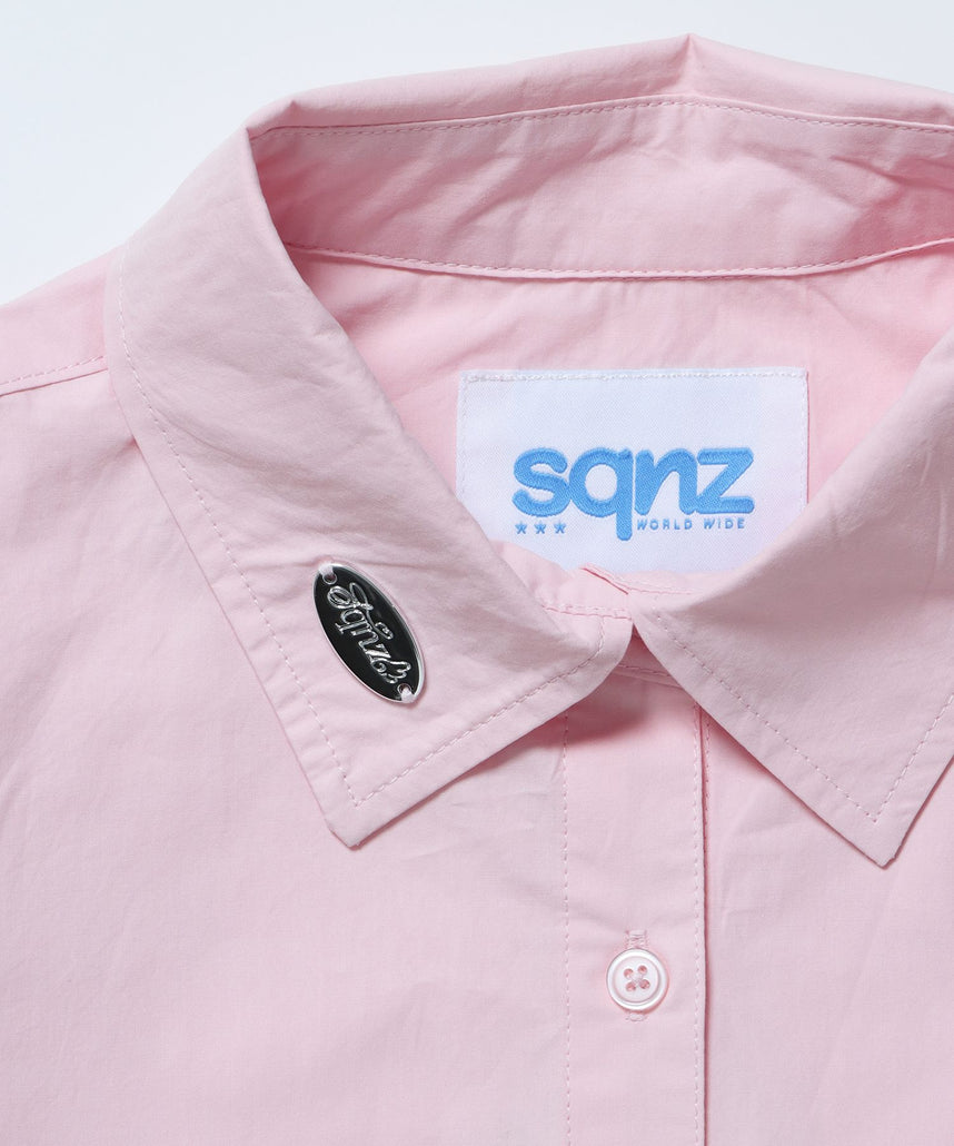 sqnz（エスキュンズ）】短丈長袖シャツ / 長袖 レギュラーカラー