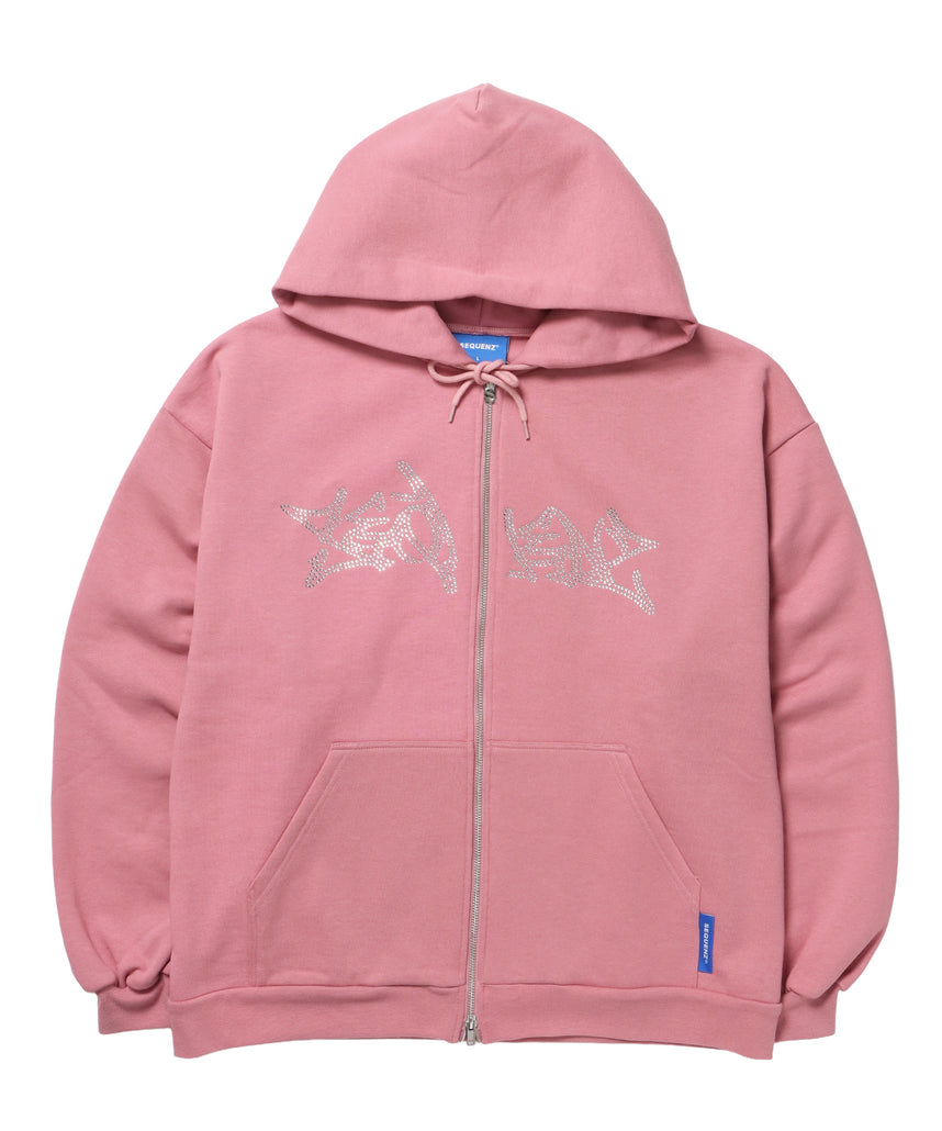 SEQUENZ（シークエンズ）】RHINE STONE ZIP P/K / ラインストーン