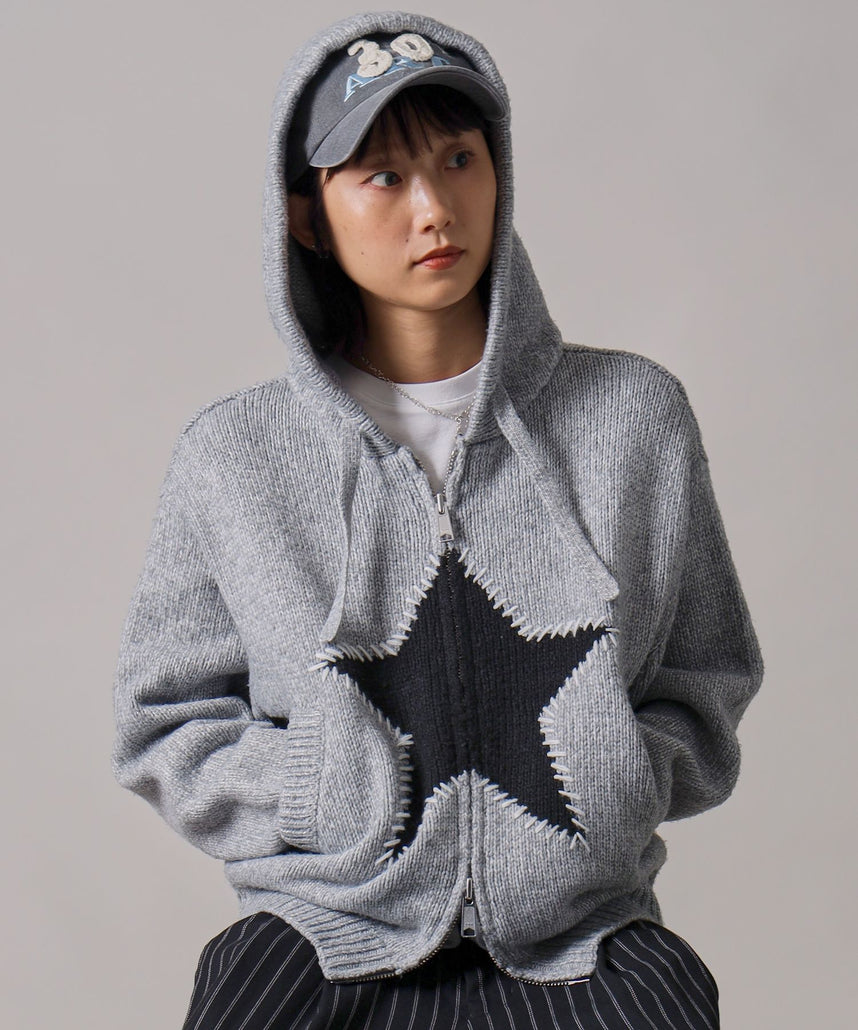 FFEIN(フェイン)】エクアドル風ヘビーニットジップアップ / ニット