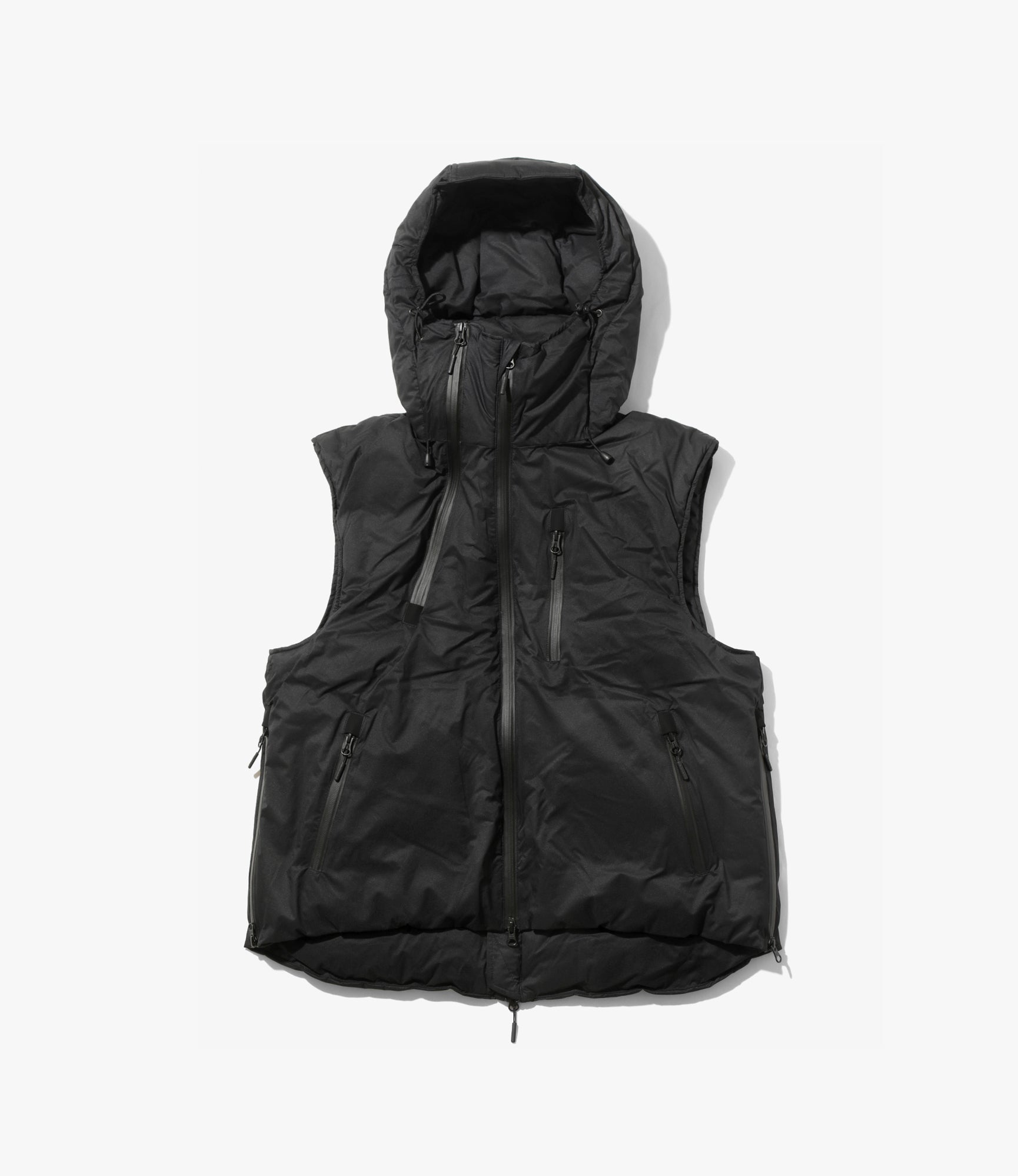 Zip Vest – Black | Engineered Garments x Nanga | Nepenthes London