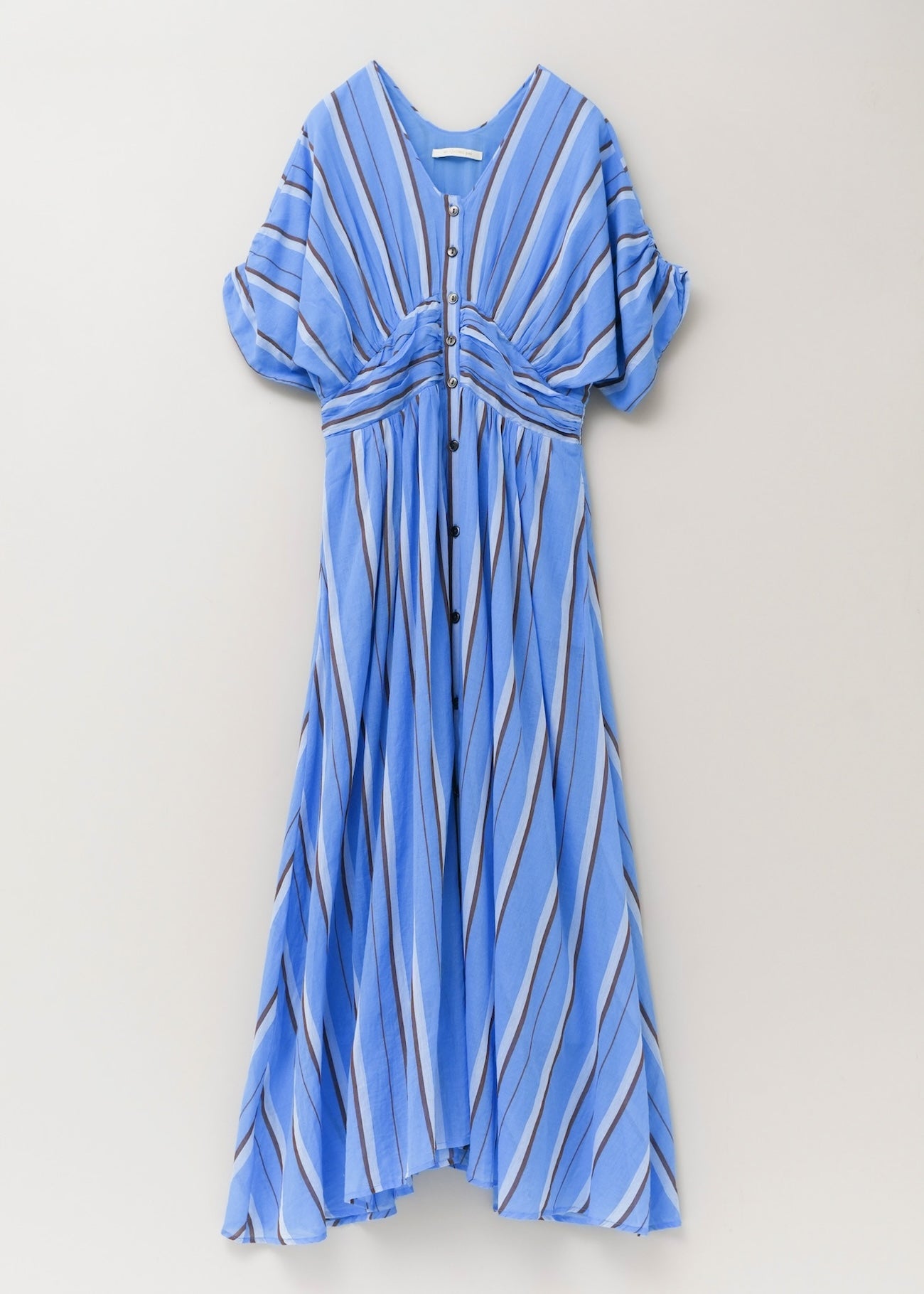 Cotton Voile Stripe Waist Gather Dress | Pasand by ne Quittez pas