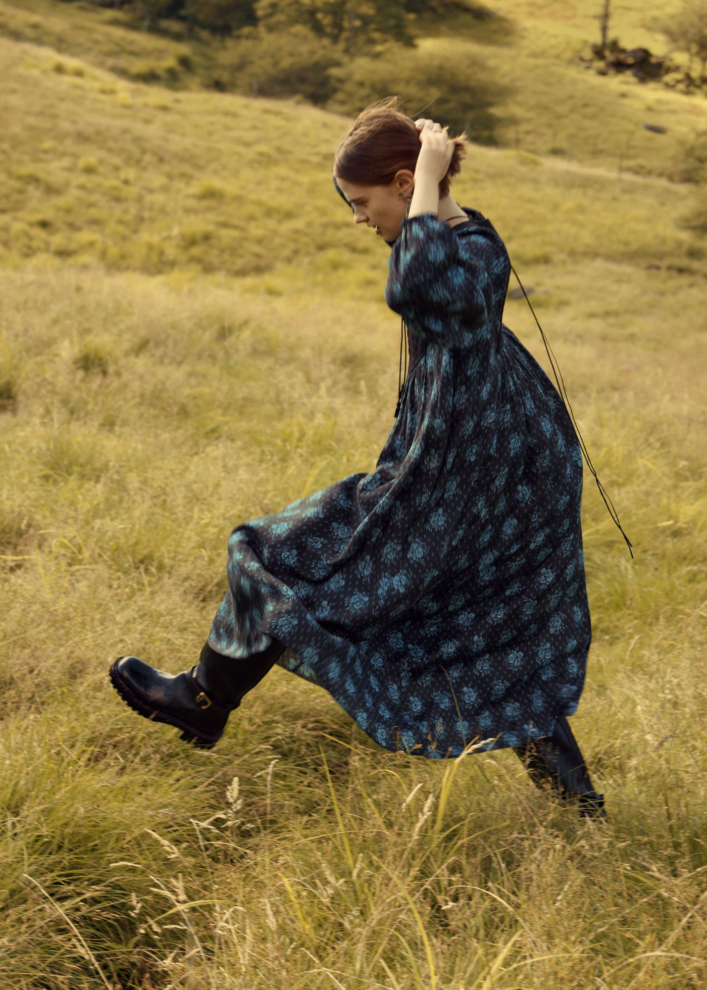 Shantoon Jacquard Poppy Print Yoke Dress | Pasand by ne Quittez