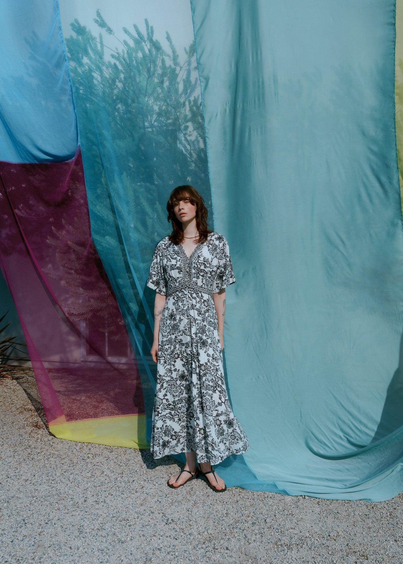 Paisley Flower Print Tuck Dress | Pasand by ne Quittez pas