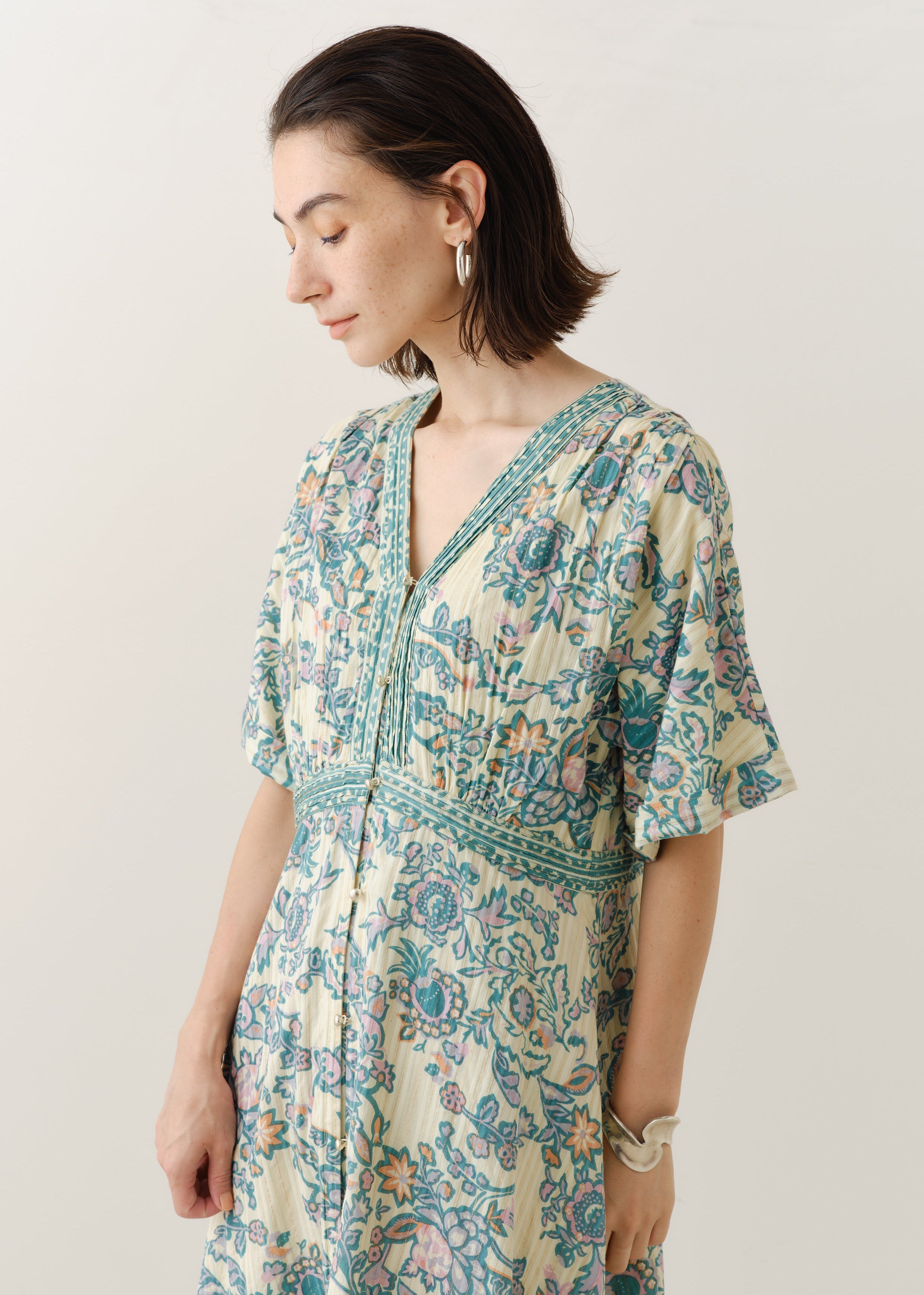 Paisley Flower Print Tuck Dress | Pasand by ne Quittez pas