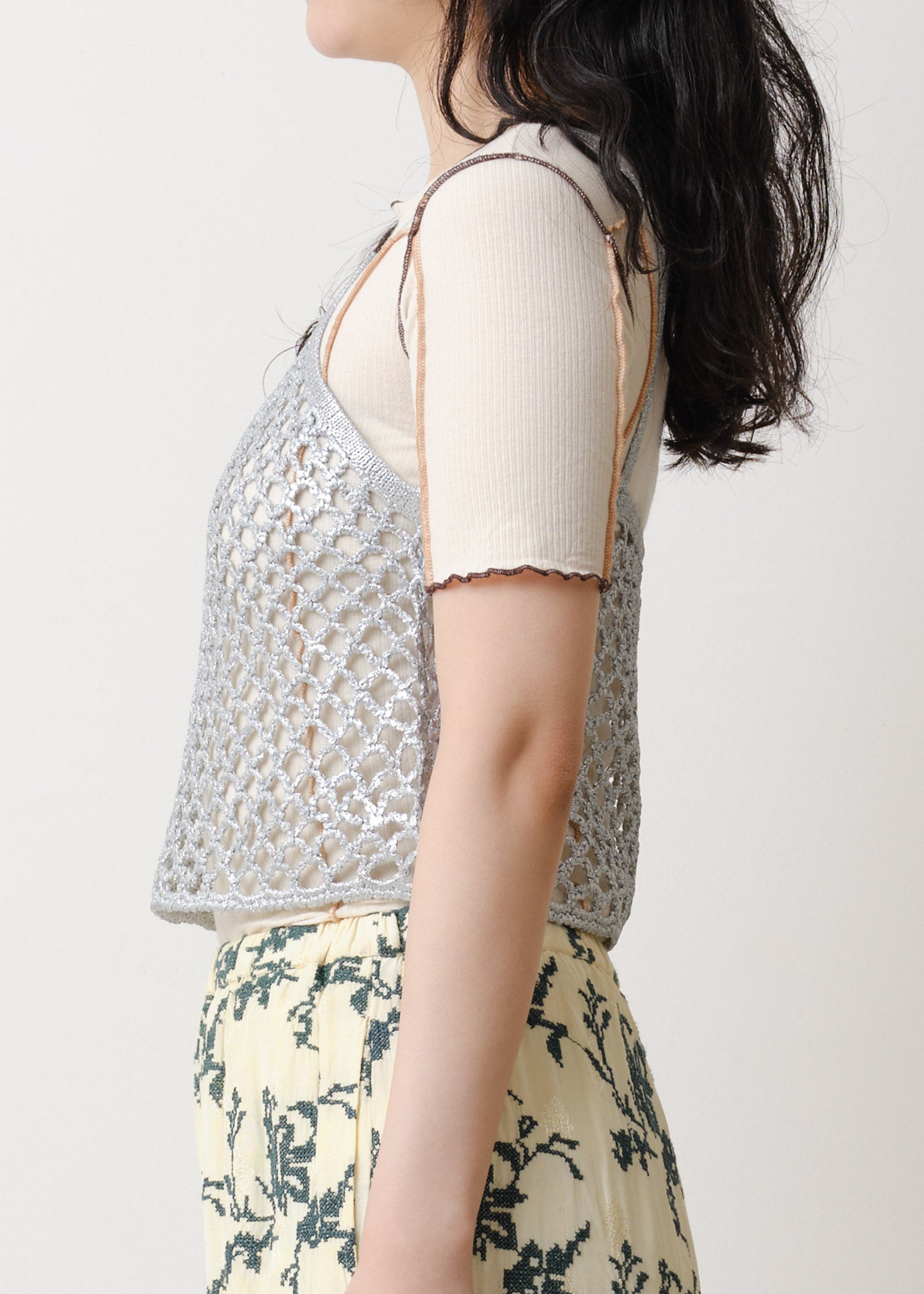 Silver Net Cami Top | Pasand by ne Quittez pas | パサンドバイヌキテパ