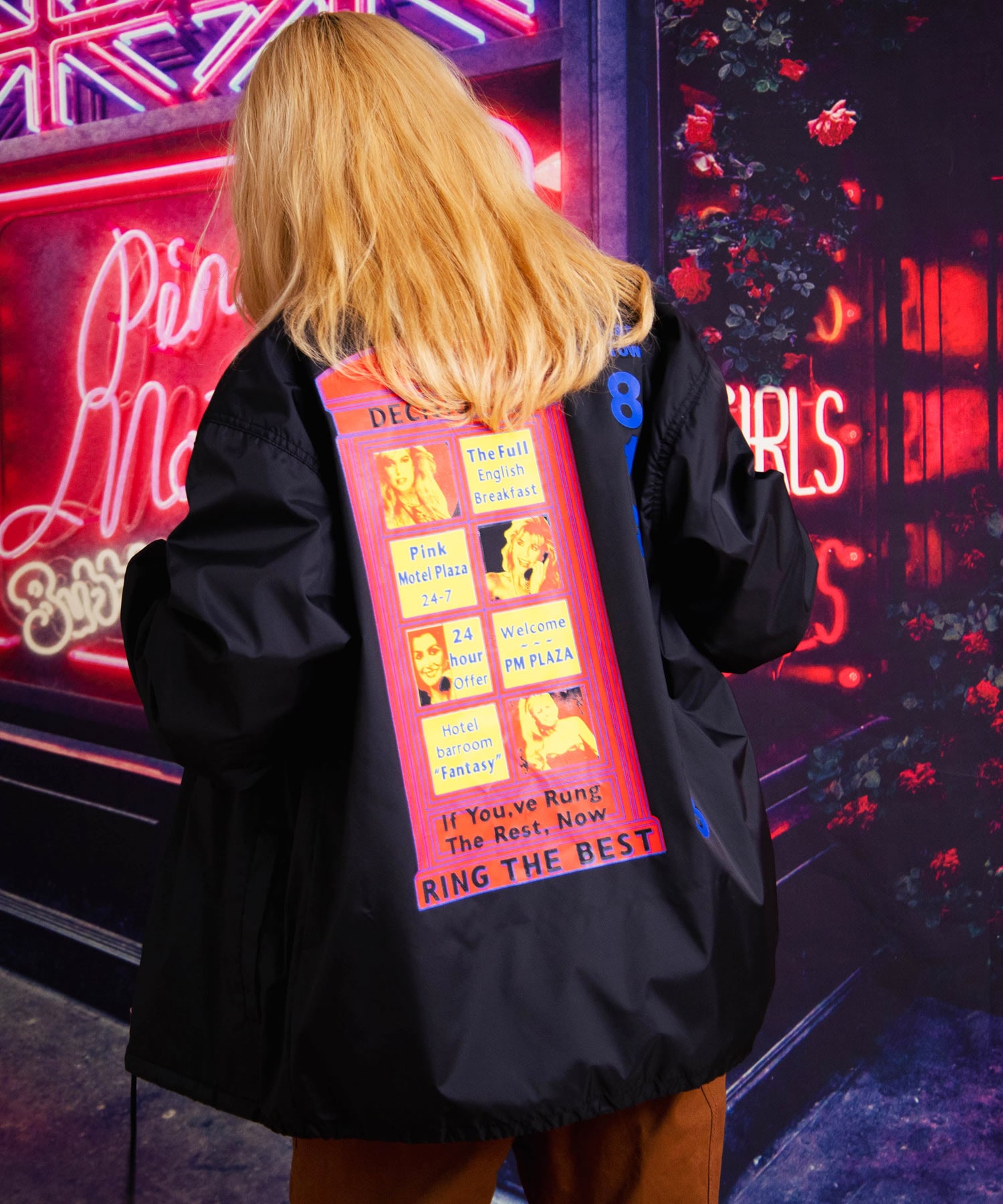 PINK MOTEL】J2044 PMコーチジャケット(M ピンク(NEW WORLD