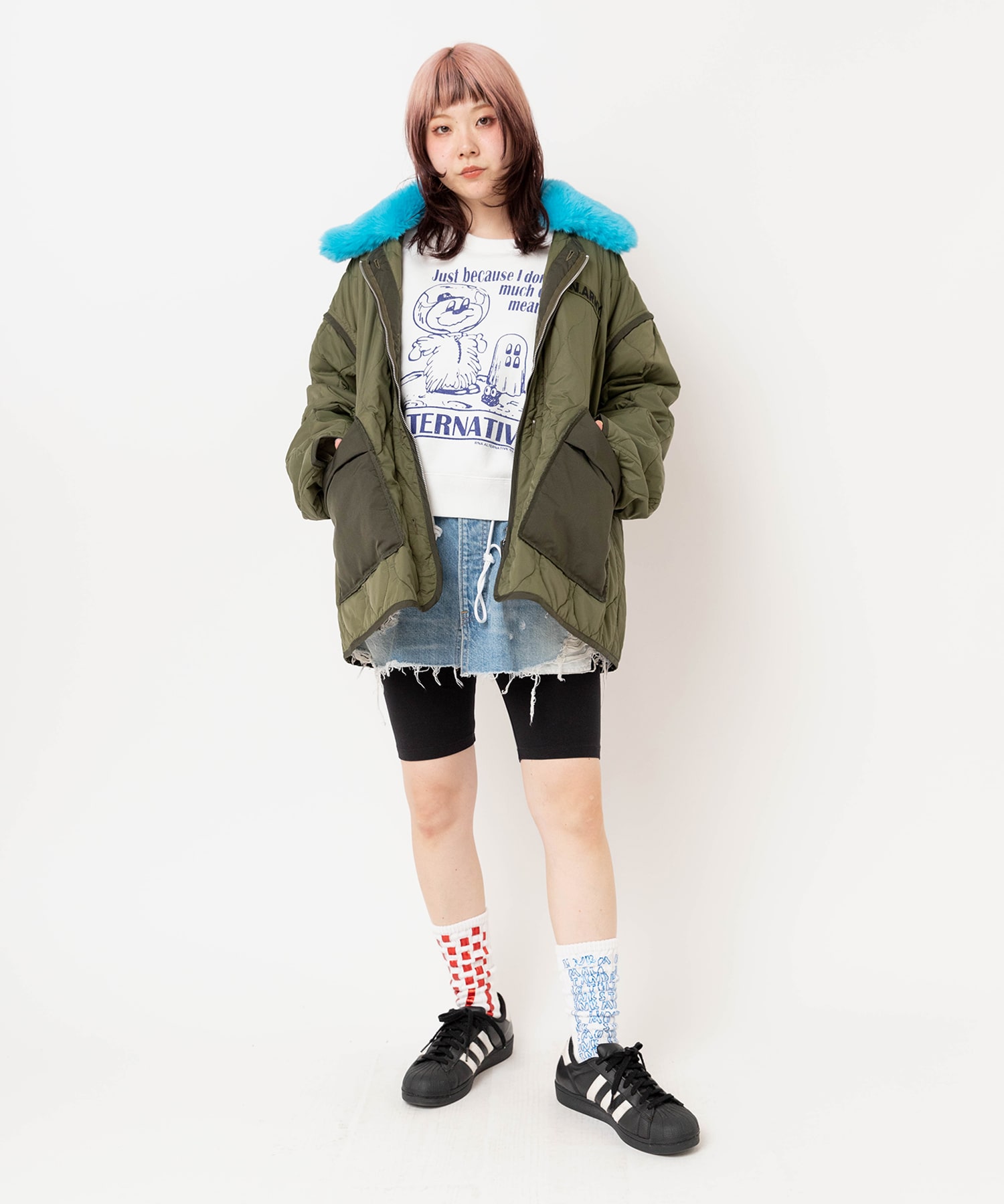 J2173 リメイクキルティングジャケット(M ネイビー): アウター - RNA