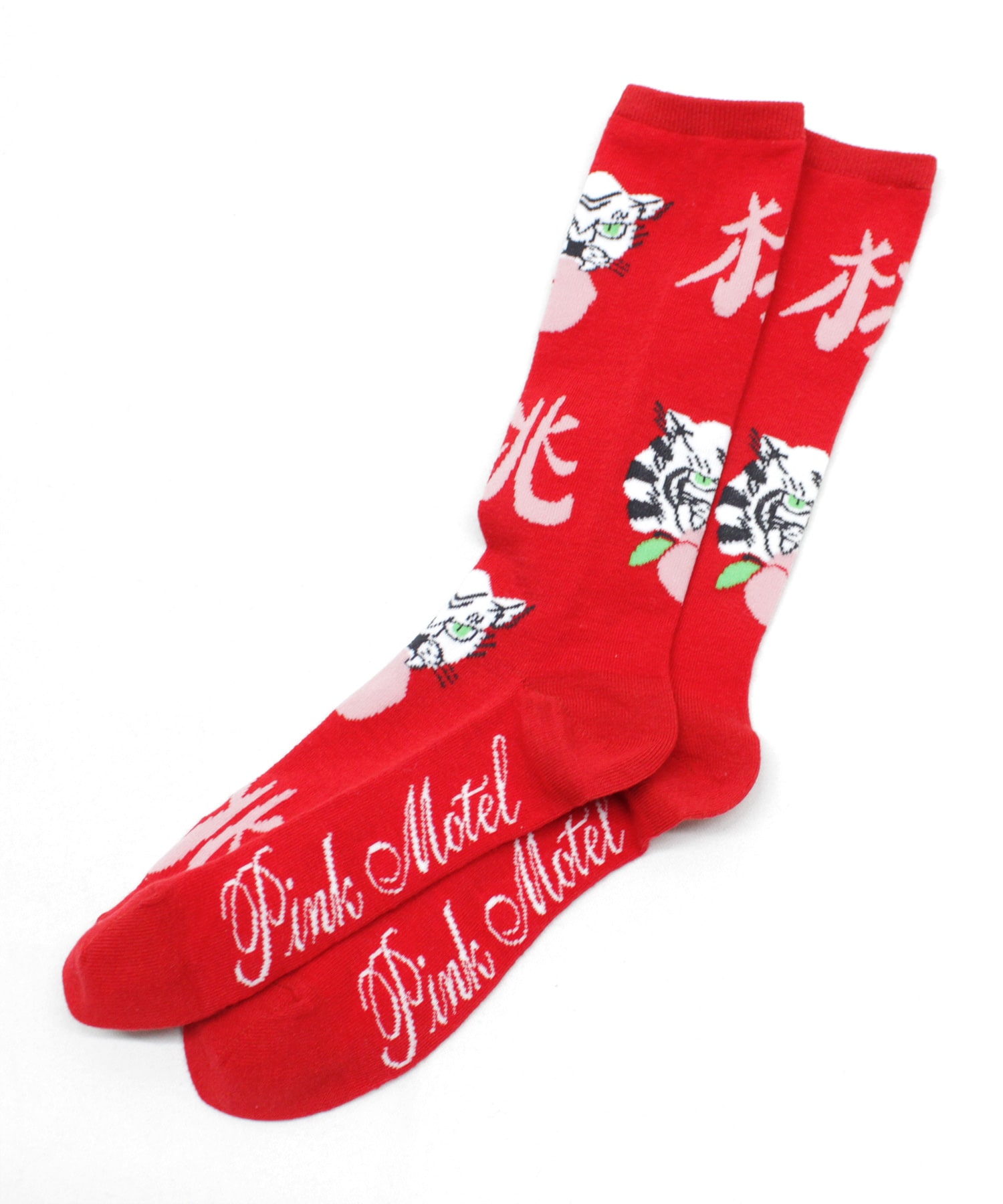 PINK MOTEL】E5101 PMモモトラソックス(F ブラック): ファッション雑貨