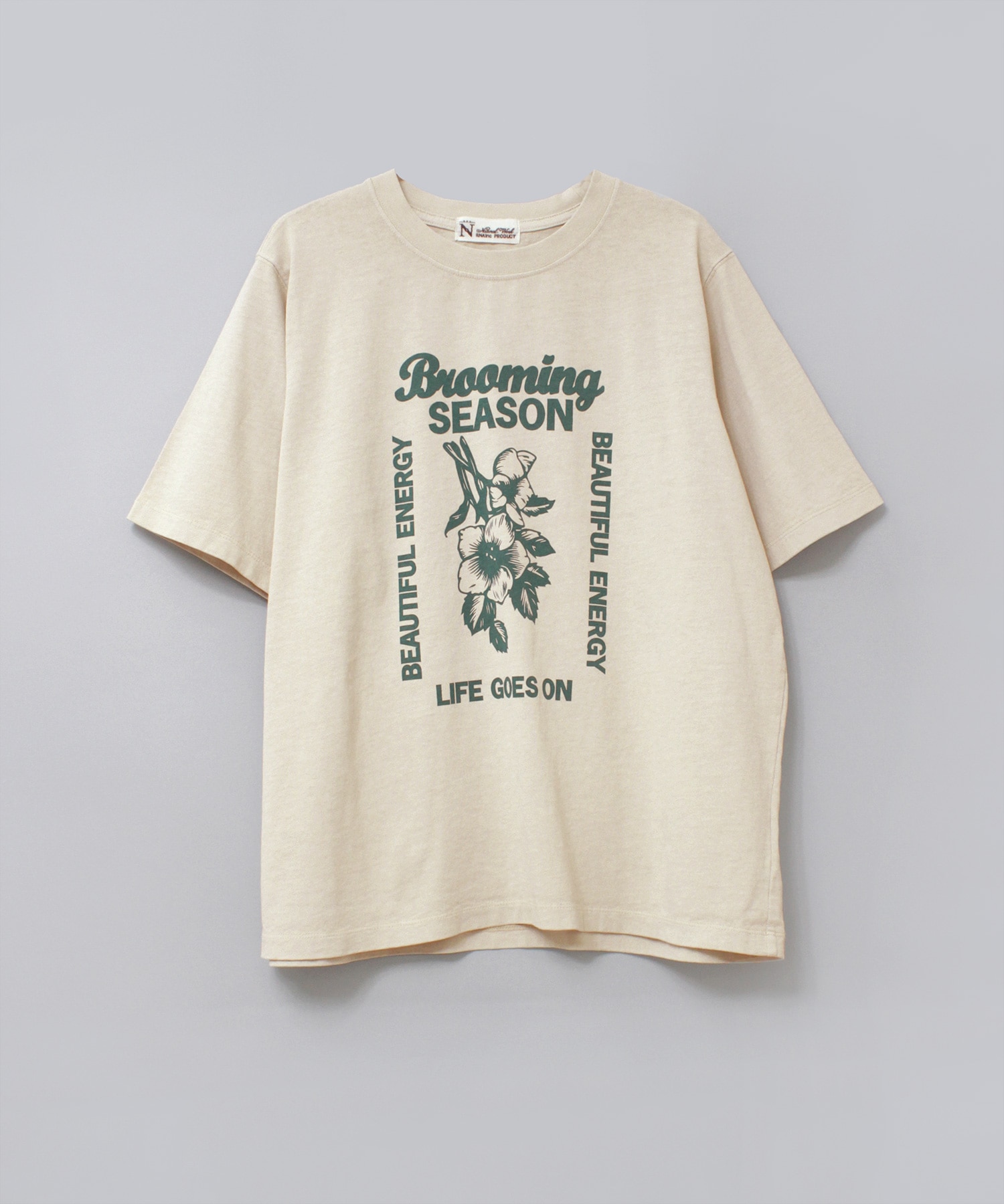 M2498 フラワープリントピグメントT(F ベージュ): トップス - RNA