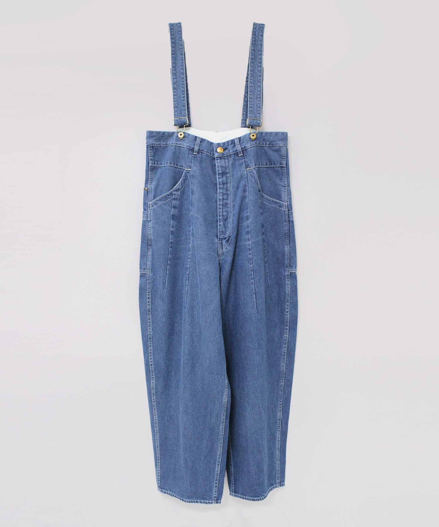O0733 PJ'Sフレンチワークサスペンダーパンツ(F デニムストーンバイオ