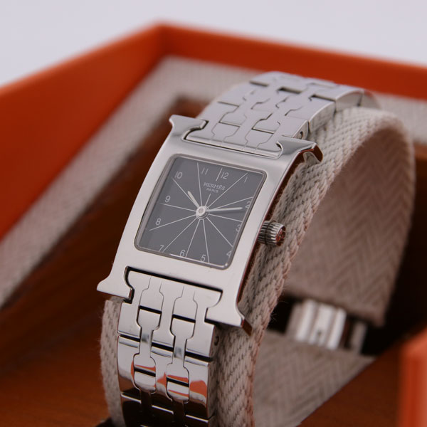 HERMES ヴィンテージ エルメス Hウォッチ クォーツ 中古 レディース