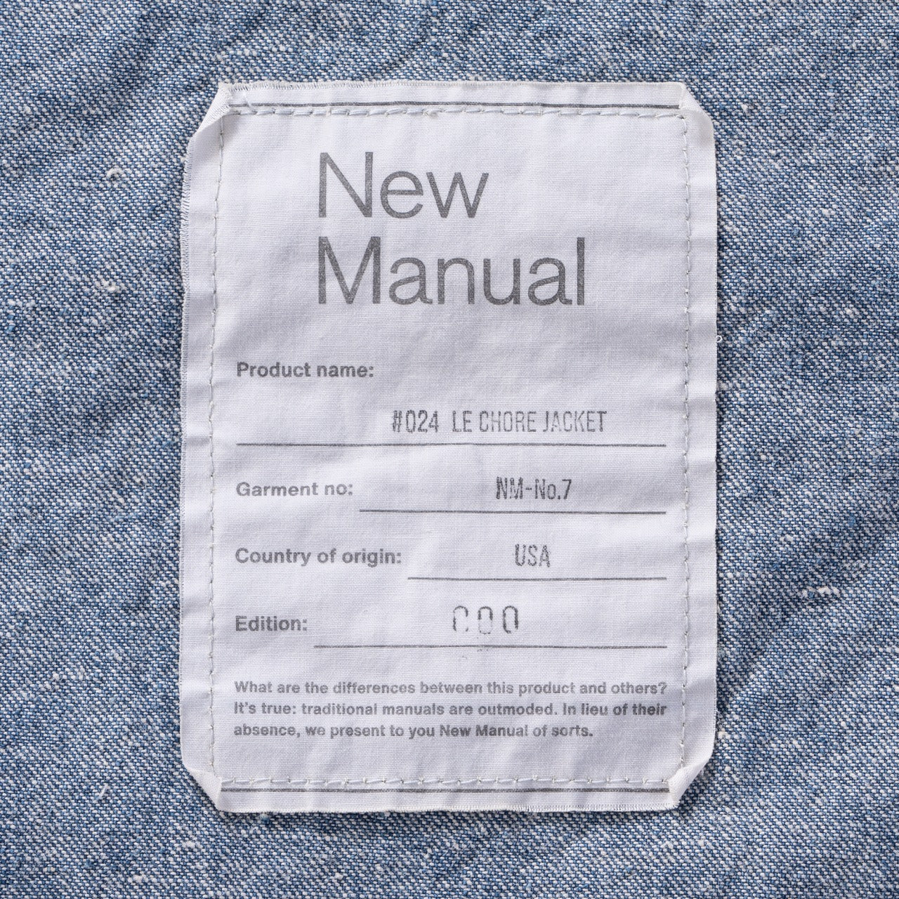 024 LE CHORE JACKET – New Manual