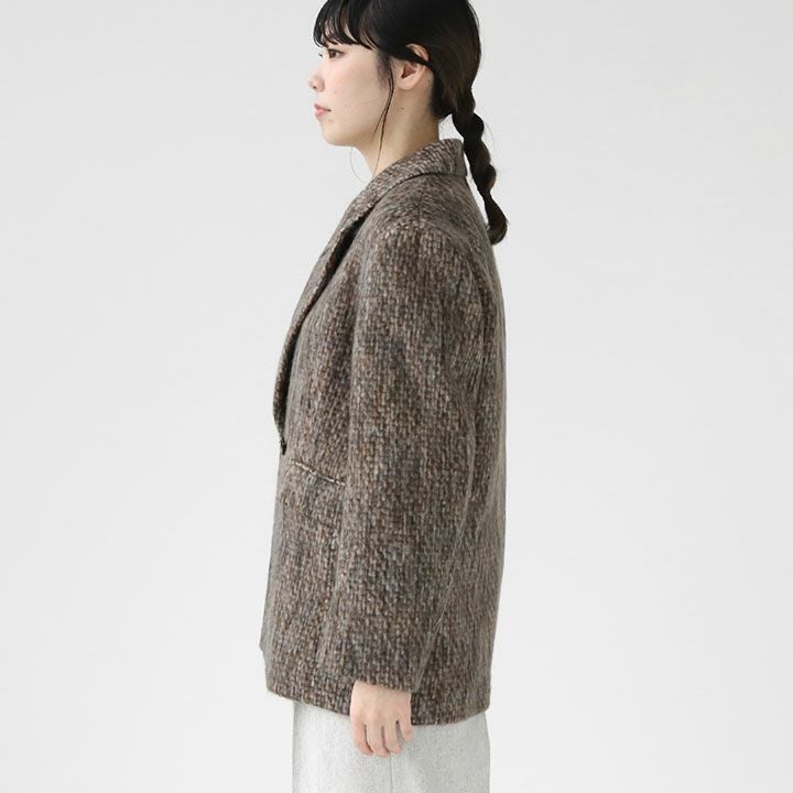 MACPHEE(マカフィー) モヘヤミックスシャギー ダブルブレスト