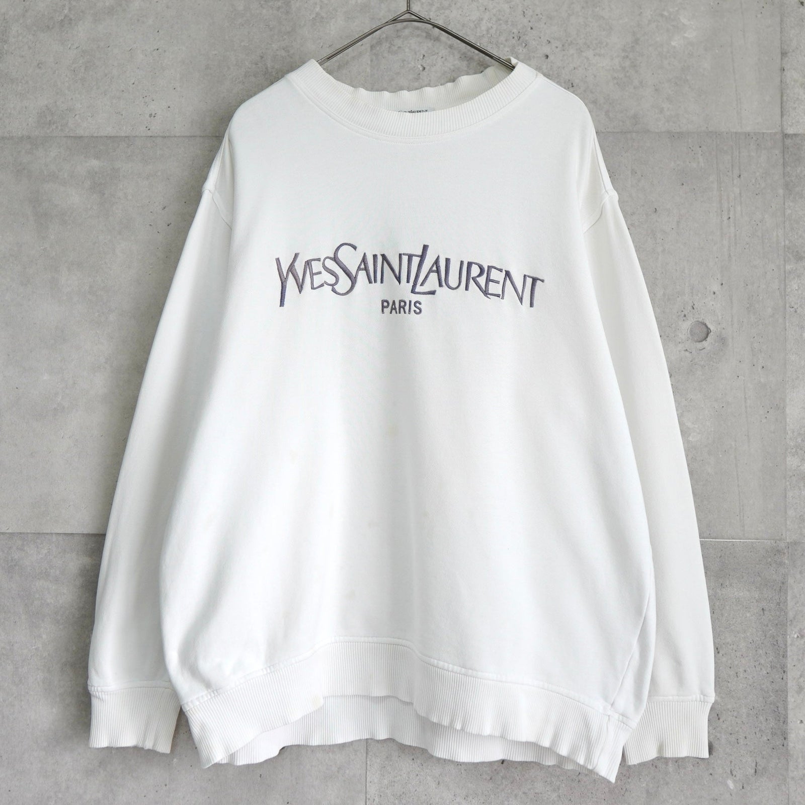 イヴ サンローラン 1990's ヴィンテージ スウェット YSLロゴ 刺繍