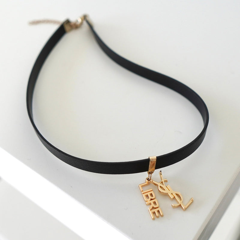 イヴ サンローラン カサンドラロゴ YSLロゴ コールド レザー