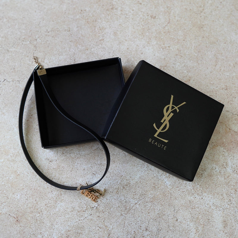 イヴ サンローラン カサンドラロゴ YSLロゴ コールド レザー