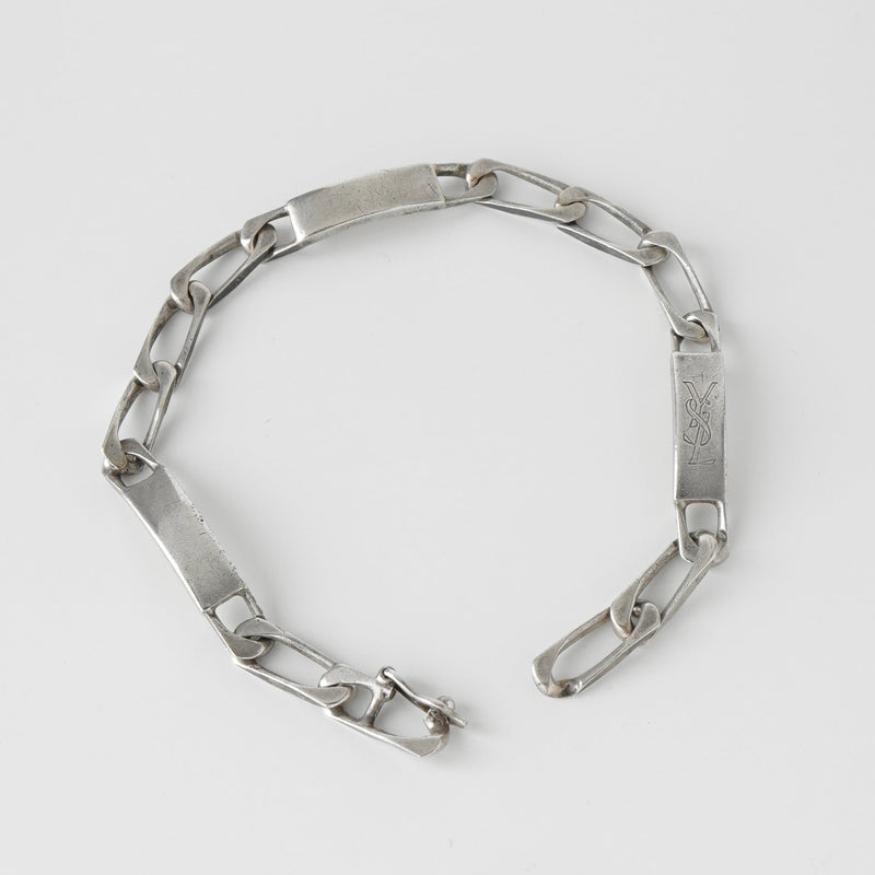 イヴ サンローラン YSLロゴ シルバー925 チェーン ブレスレット